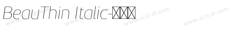 BeauThin Italic字体转换